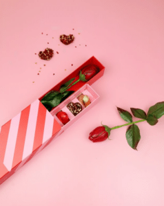 Trompe l'œil rose Saint Valentin